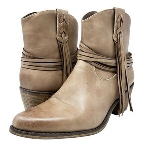 Pierre Dumas Tan Ankle Booties